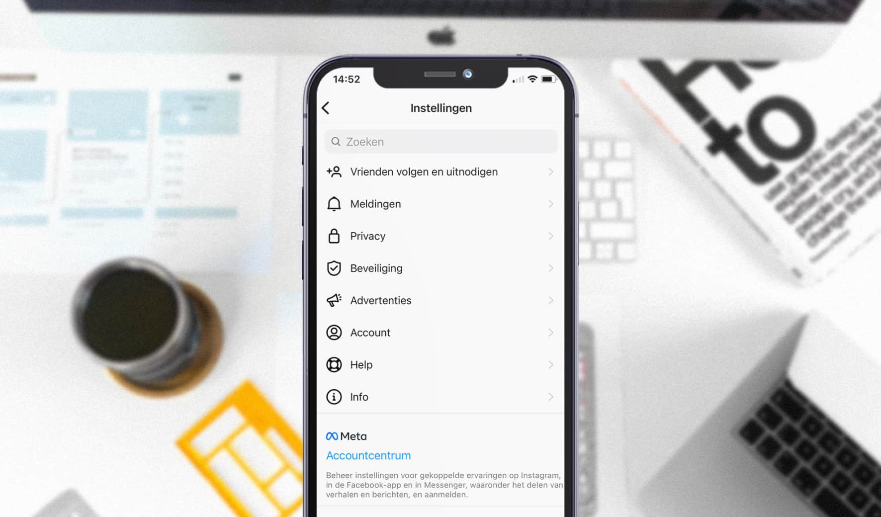instagram instellingen privacy data