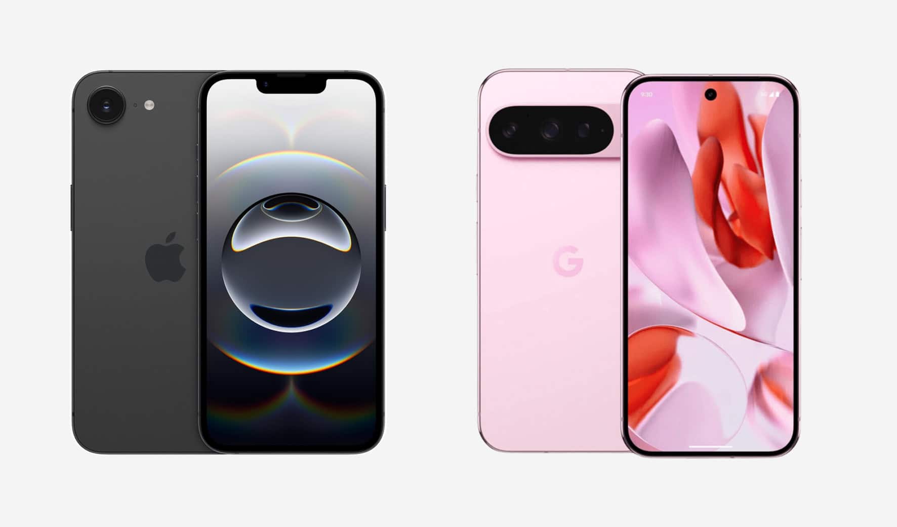 google pixel 9 versus iphone 16e vergelijking