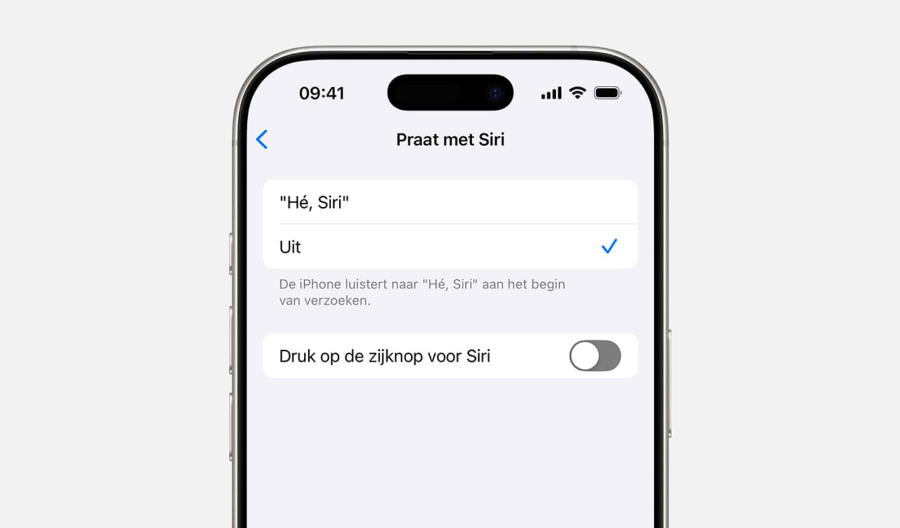 Siri uitzetten