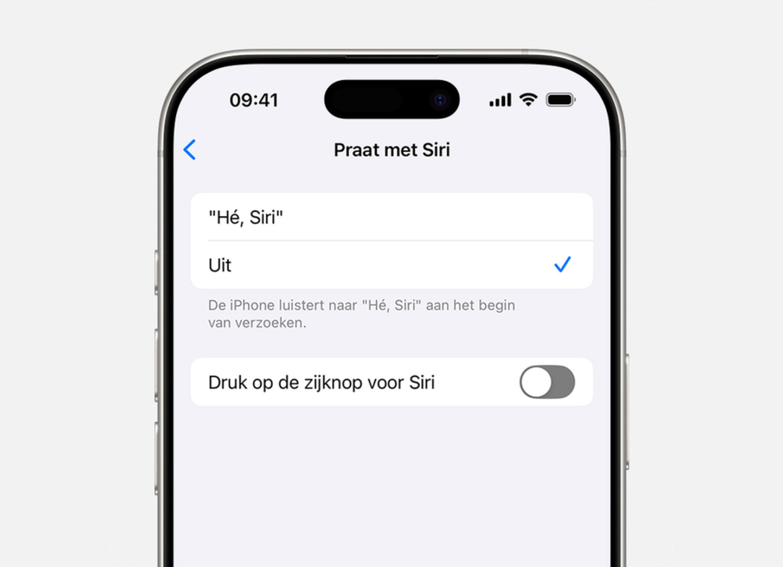 Siri uitzetten