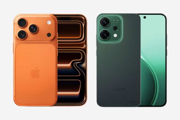 oppo reno14 versus iphone 17 vergelijking