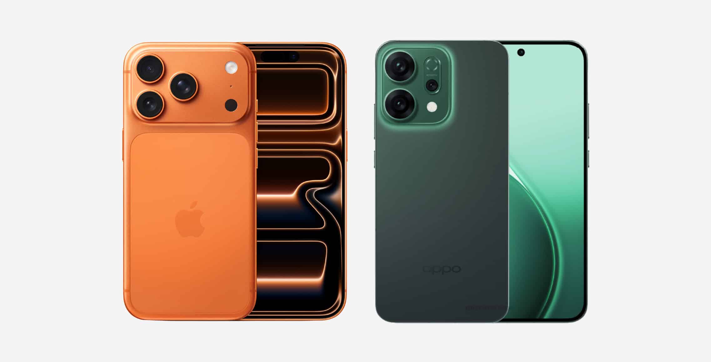 oppo reno14 versus iphone 17 vergelijking