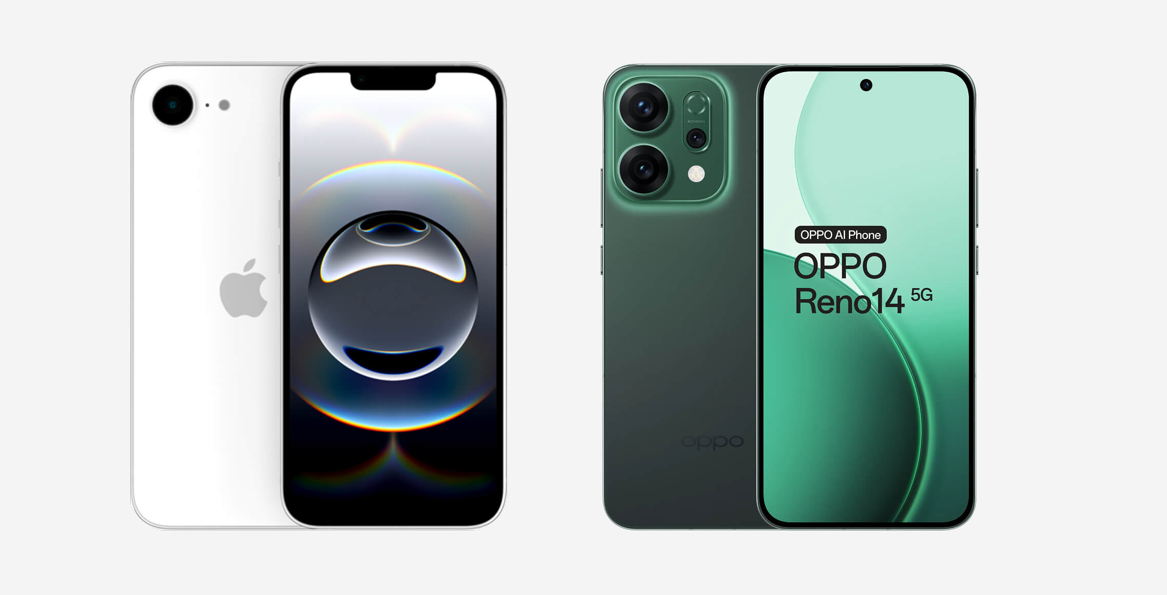 iphone 16e versus oppo reno14