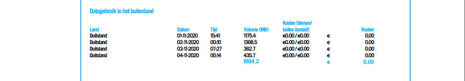 Uitleg factuur buiten nederland data gebruiken