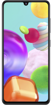 Samsung Galaxy A41 Zwart Voorkant