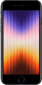 Apple iPhone SE 2022 Zwart voorkant