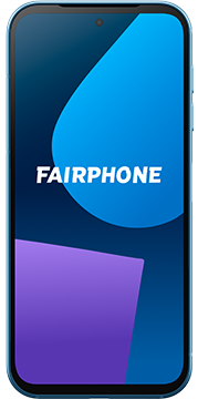 Fairphone 5 blauw voorkant